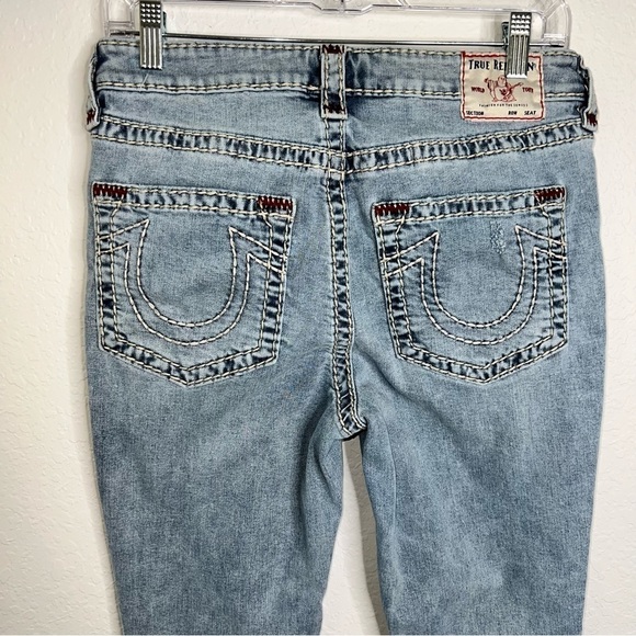 True Religion Jeans Women Size 30 Jennie Curvy Mid Rise Skinny Blue 28” CLO - Picture 5 of 10